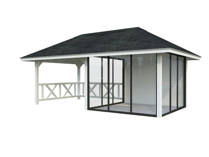 Palmako Bianca 16,6 m2 Set 504 Slide Plus - Naturbelassen