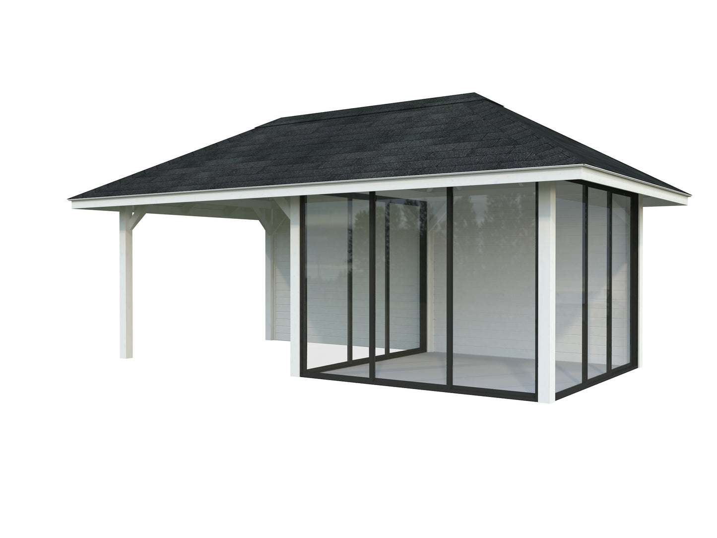Palmako Bianca 16,6 m2 Set 506 Slide Plus - Transparent tauchgrundiert