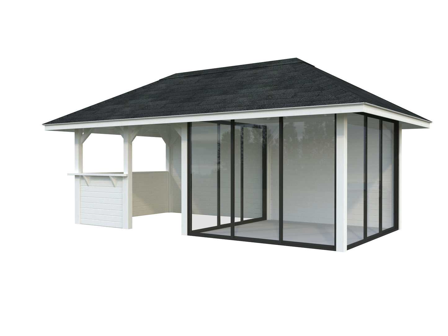 Palmako Bianca 16,6 m2 Set 508 Slide Plus - Hellbraun tauchgrundiert