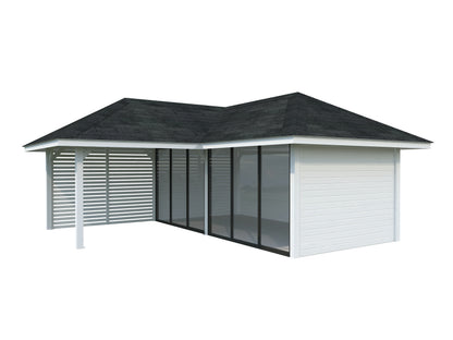 Palmako Bianca 24,9 m2 Set 213 Slide - Grau tauchgrundiert