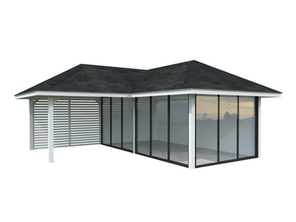Palmako Bianca 24,9 m2 Set 214 Slide - Hellbraun tauchgrundiert