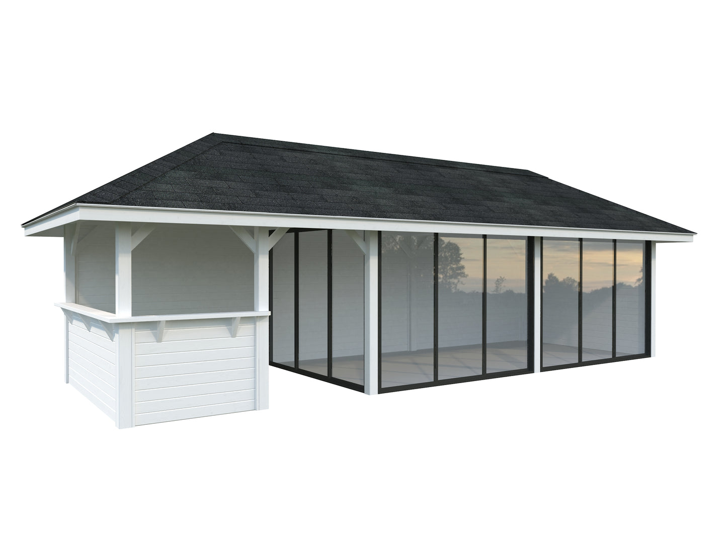 Palmako Bianca 24,9 m2 Set 219 Slide - Grau tauchgrundiert