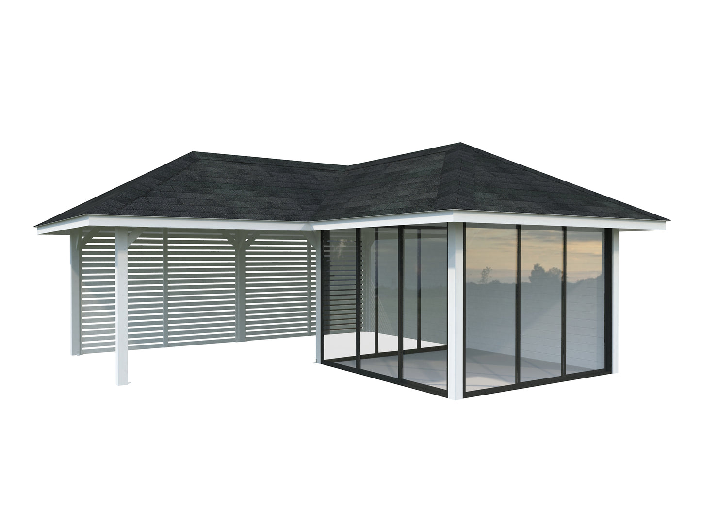 Palmako Bianca 24,9 m2 Set 511 Slide Plus - Transparent tauchgrundiert