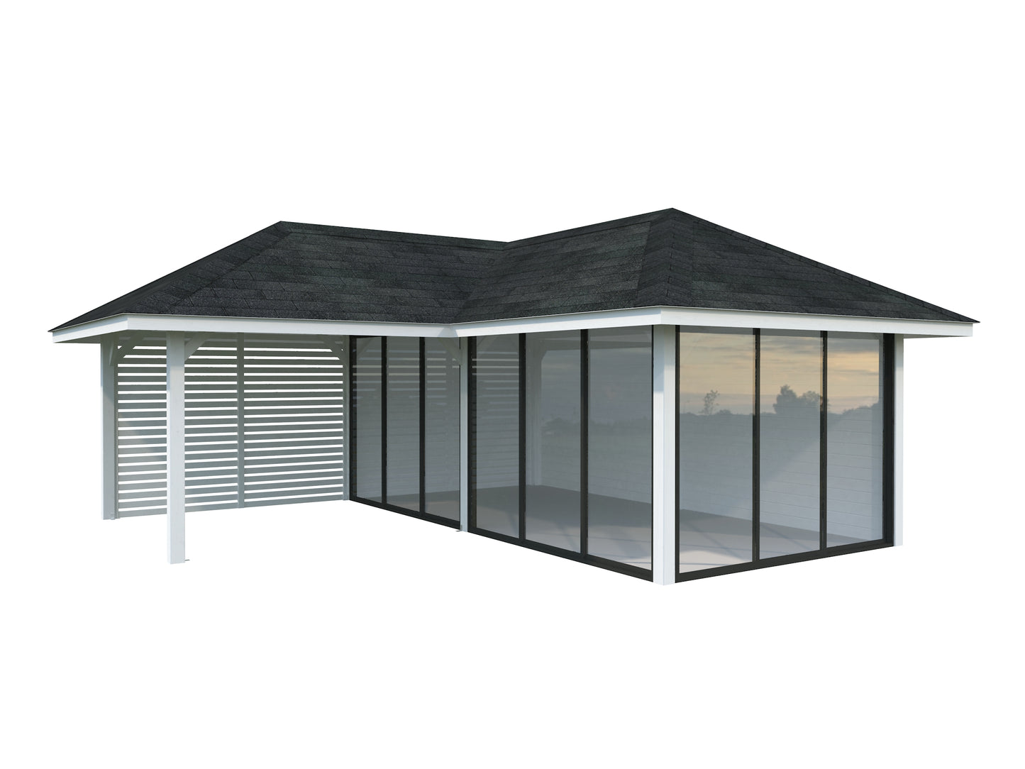 Palmako Bianca 24,9 m2 Set 514 Slide Plus - Hellbraun tauchgrundiert