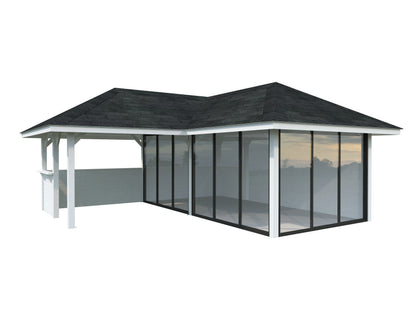 Palmako Bianca 24,9 m2 Set 523 Slide Plus - Grau tauchgrundiert
