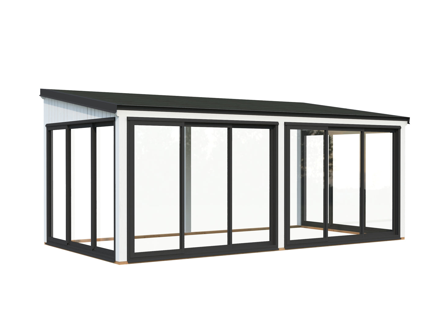 Palmako Lumi 16,2 m2 Slide - Lackiert dunkelgrau RAL7012