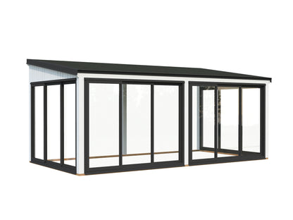 Palmako Lumi 16,2 m2 Slide - Grau tauchgrundiert
