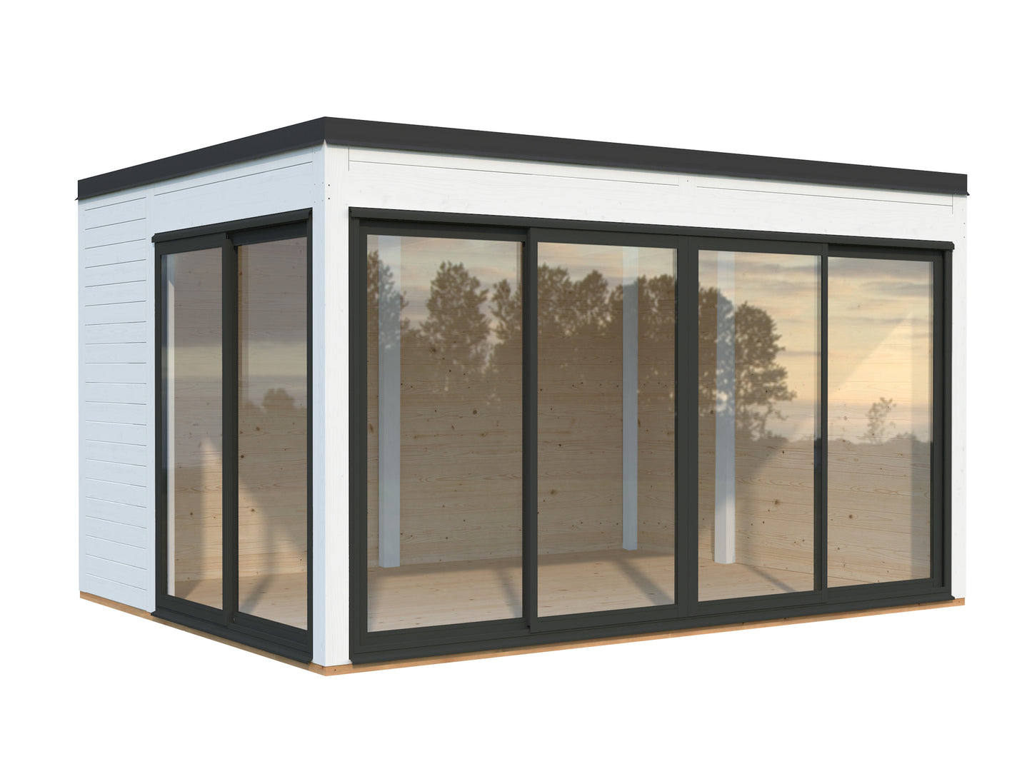 Palmako Serena 12,6 m2 Set 1 Slide Plus - Grau tauchgrundiert