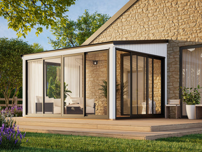 Palmako Lumi 11,6 m2 Slide Plus - Grau tauchgrundiert