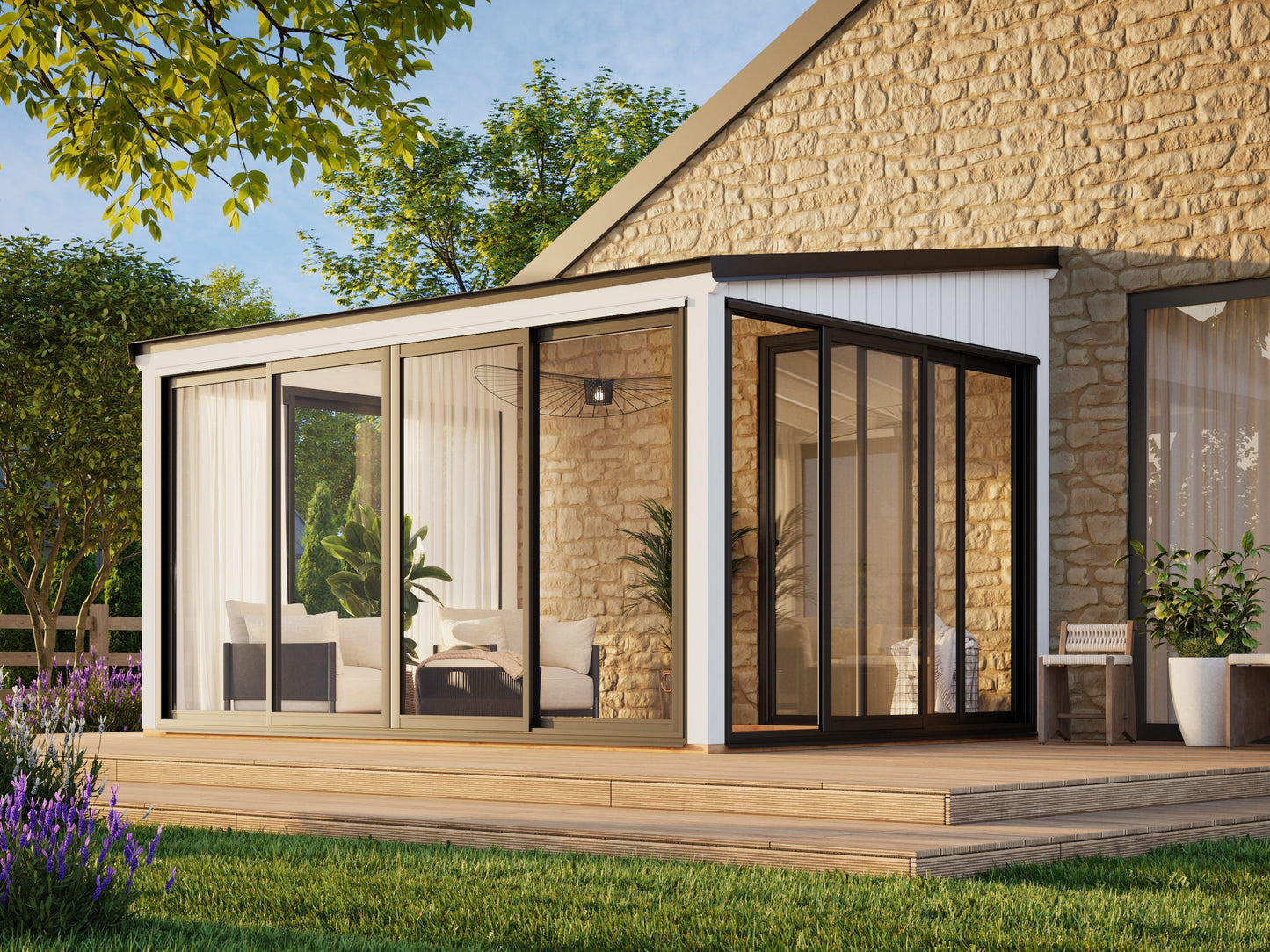 Palmako Lumi 11,6 m2 Slide Plus - Lackiert dunkelgrau RAL7012