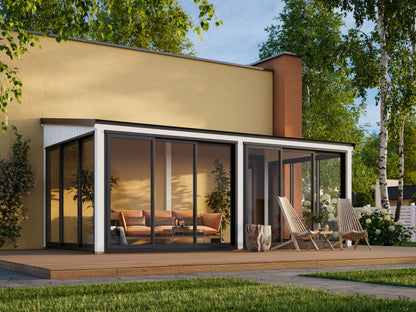 Palmako Lumi 16,2 m2 Slide Plus - Grau tauchgrundiert