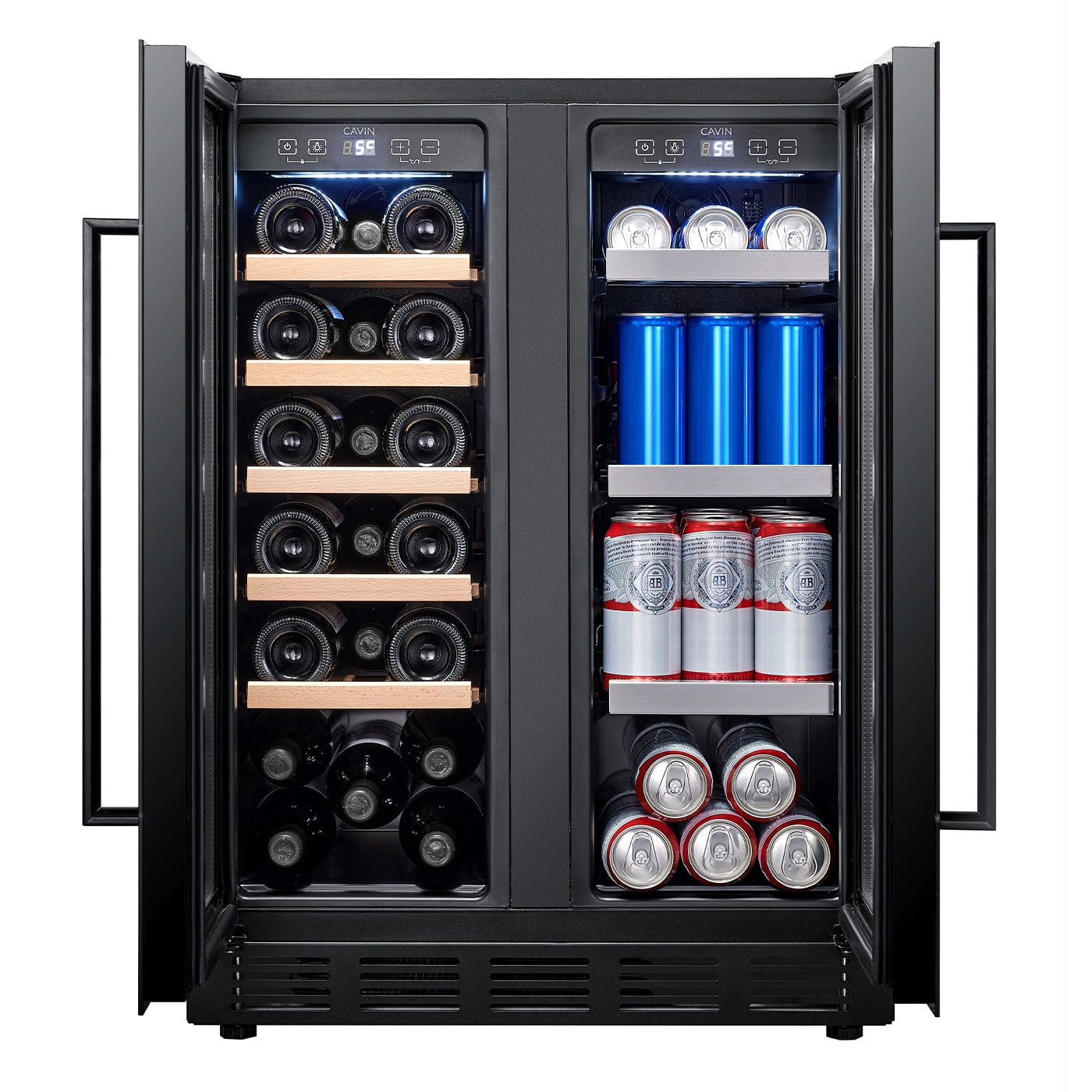 Cavin Arctic Collection 60 Duo Fullglass Black - Wein- und Bierkühlschrank Unterbau