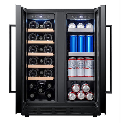 Cavin Arctic Collection 60 Duo Fullglass Black - Wein- und Bierkühlschrank Unterbau