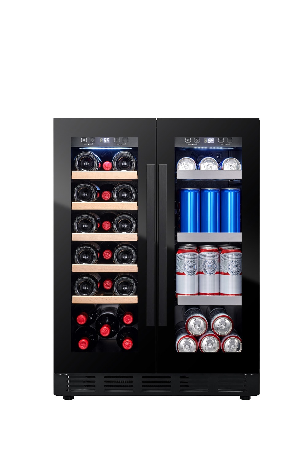 Cavin Arctic Collection 60 Duo Fullglass Black - Wein- und Bierkühlschrank Unterbau
