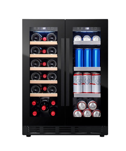 Cavin Arctic Collection 60 Duo Fullglass Black - Wein- und Bierkühlschrank Unterbau