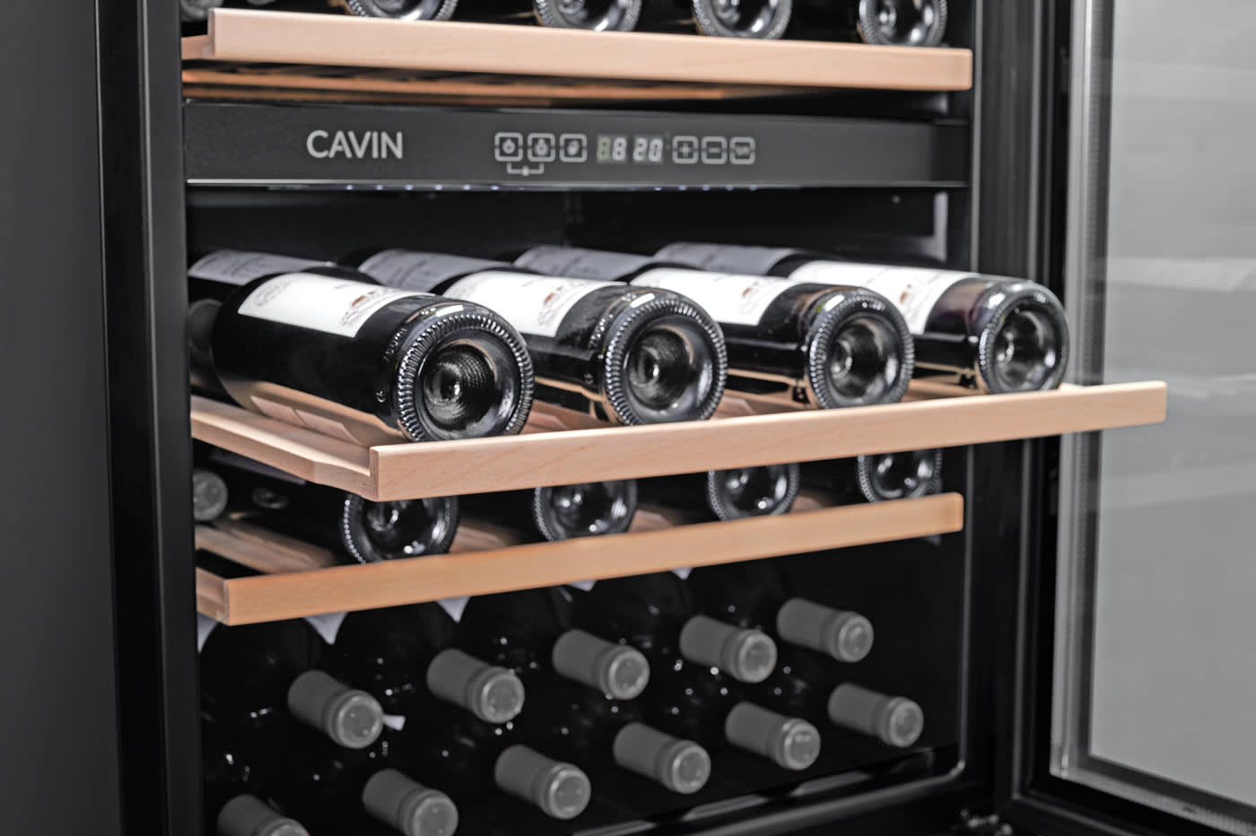 Cavin Arctic Collection 60D Fullglass Black - Unterbau-Weinkühlschrank