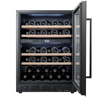 Cavin Arctic Collection 60D Fullglass Black - Unterbau-Weinkühlschrank