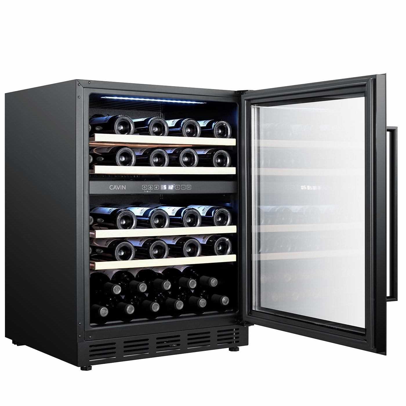 Cavin Arctic Collection 60D Fullglass Black - Unterbau-Weinkühlschrank