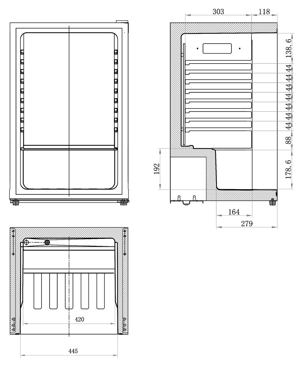 Cavin Polar Collection 115 l Weiß - Freistehender Bierkühlschrank