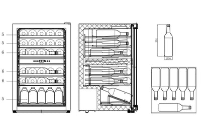 Cavin Polar Collection 52 - Freistehender Weinkühlschrank