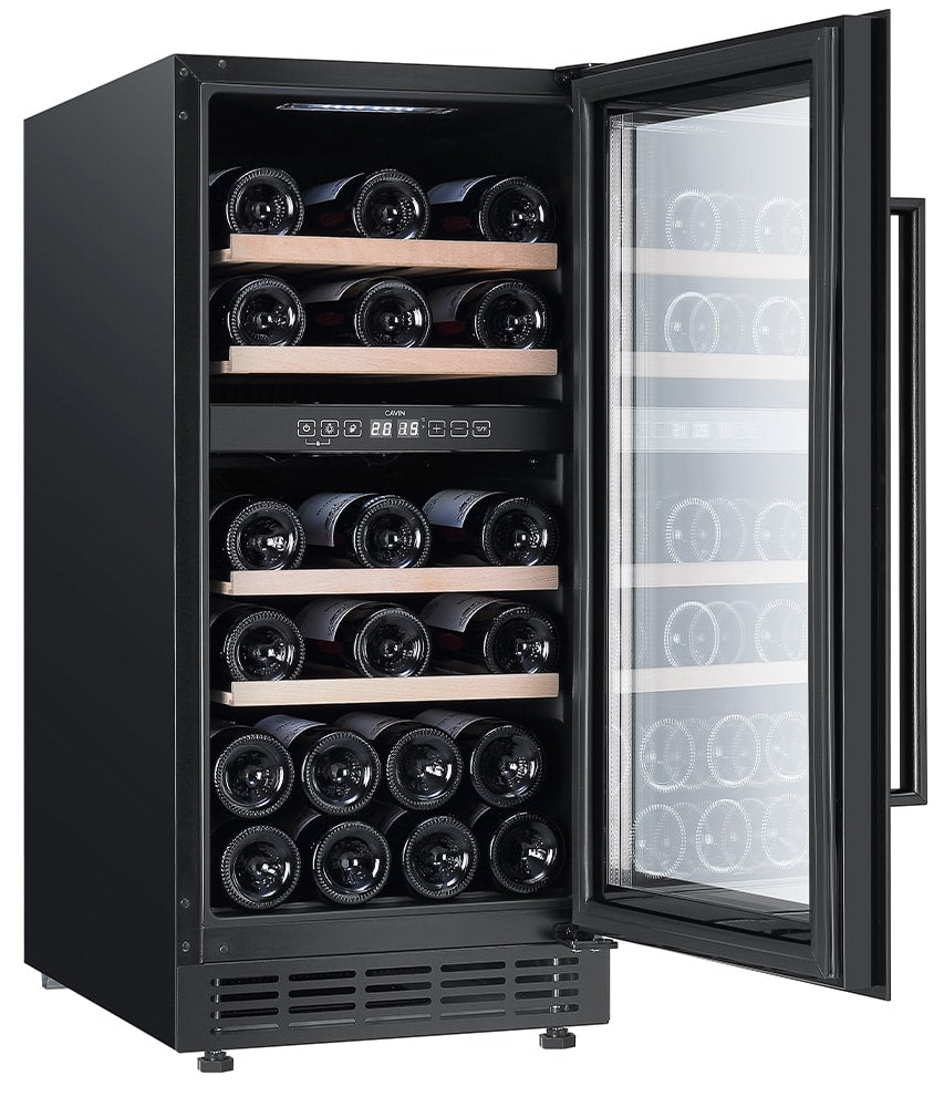 Cavin Arctic Collection 40D Fullglass Black - Unterbau-Weinkühlschrank