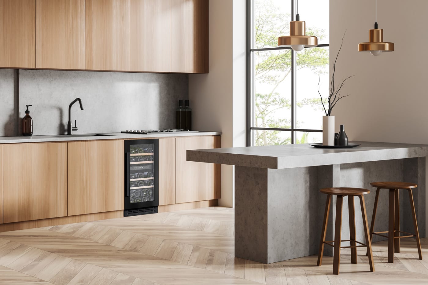 Cavin Arctic Collection 40D Fullglass Black - Unterbau-Weinkühlschrank