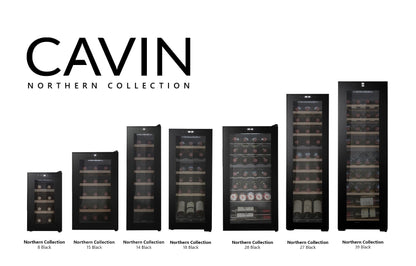 Cavin Northern Collection 28 Black - Freistehender Weinkühlschrank