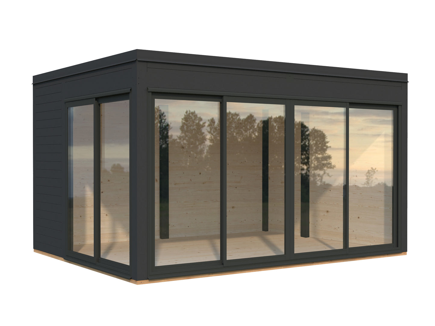 Palmako Serena 12,6 m2 Set 1 Slide Plus - Grau tauchgrundiert
