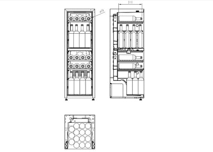 Cavin Northern Collection 39 Black - Freistehender Weinkühlschrank
