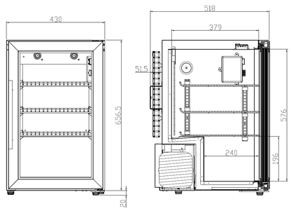 Cavin Outdoor Collection 63 Black - Freistehender Bierkühlschrank