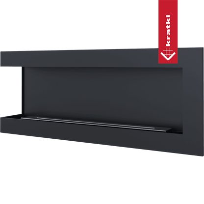 Kratki Wandkamin Bioethanol Eckkaminl DELTA links 120 cm TÜV