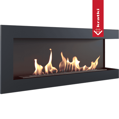 Kratki Wandkamin Bioethanol Eckkaminl DELTA rechts 120 cm TÜV