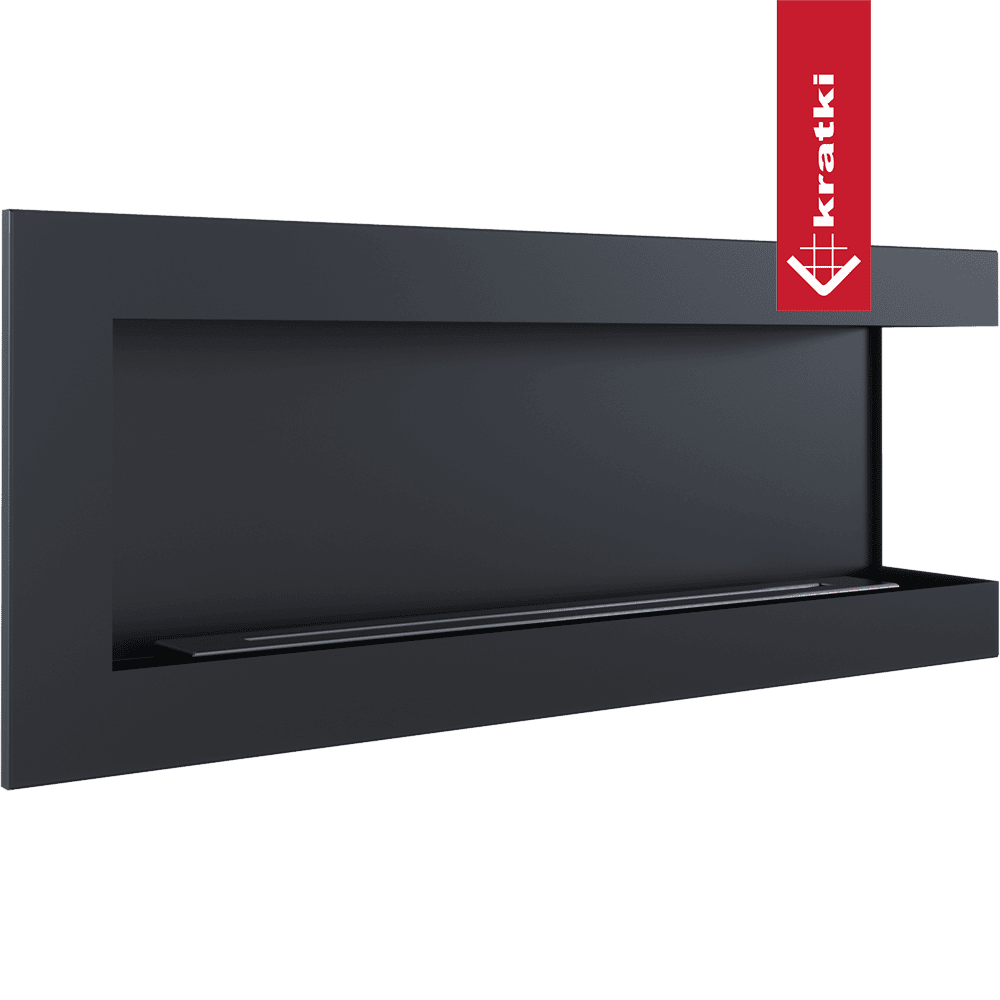 Kratki Wandkamin Bioethanol Eckkaminl DELTA rechts 120 cm TÜV