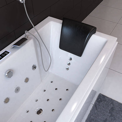 Home Deluxe Whirlpool Badewanne mit Lichttherapie LAGUNA PURE M - 180 x 90 cm