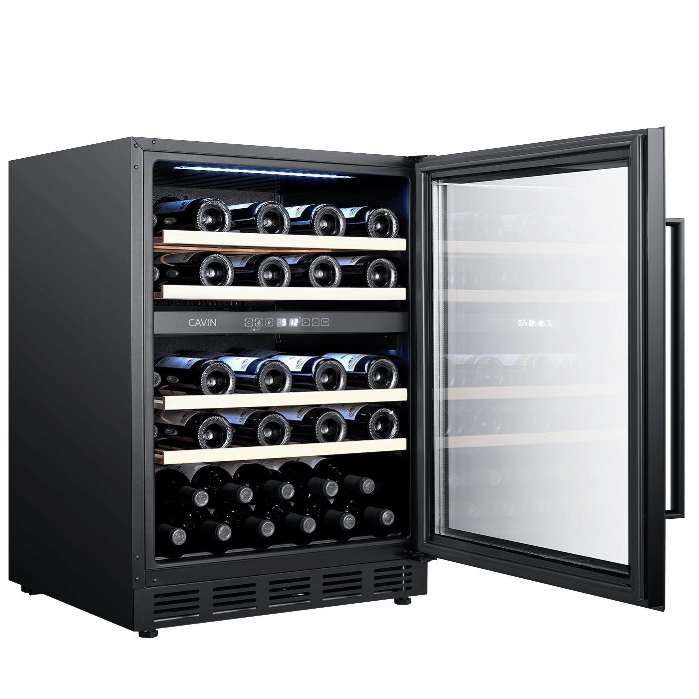 Cavin Arctic Collection 60D Fullglass Black - Unterbau-Weinkühlschrank