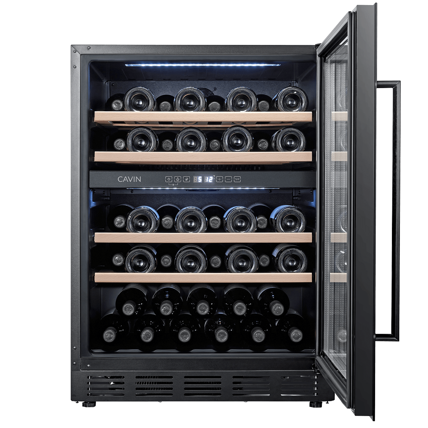 Cavin Arctic Collection 60D Fullglass Black - Unterbau-Weinkühlschrank