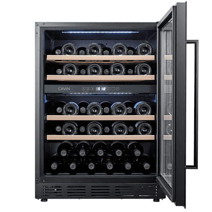 Cavin Arctic Collection 60D Fullglass Black - Unterbau-Weinkühlschrank