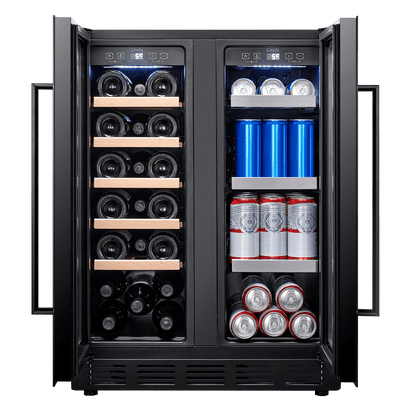 Cavin Arctic Collection 60 Duo Fullglass Black - Wein- und Bierkühlschrank Unterbau