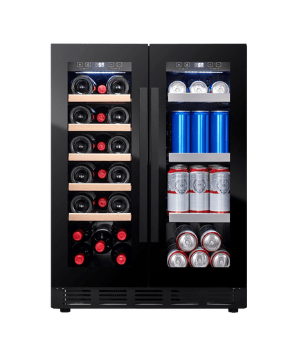 Cavin Arctic Collection 60 Duo Fullglass Black - Wein- und Bierkühlschrank Unterbau