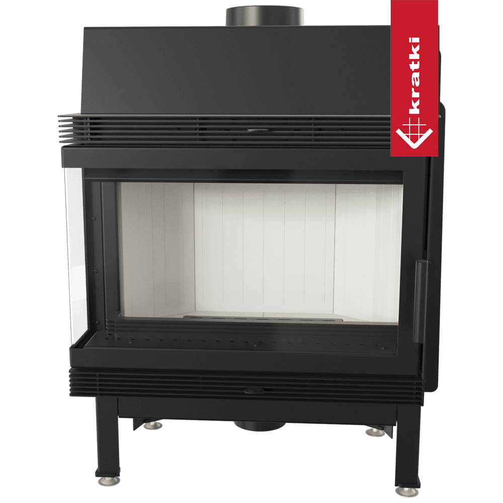 Kratki Kamineinsatz aus Stahl KRATKI BLANKA links 11 kW Ø 180