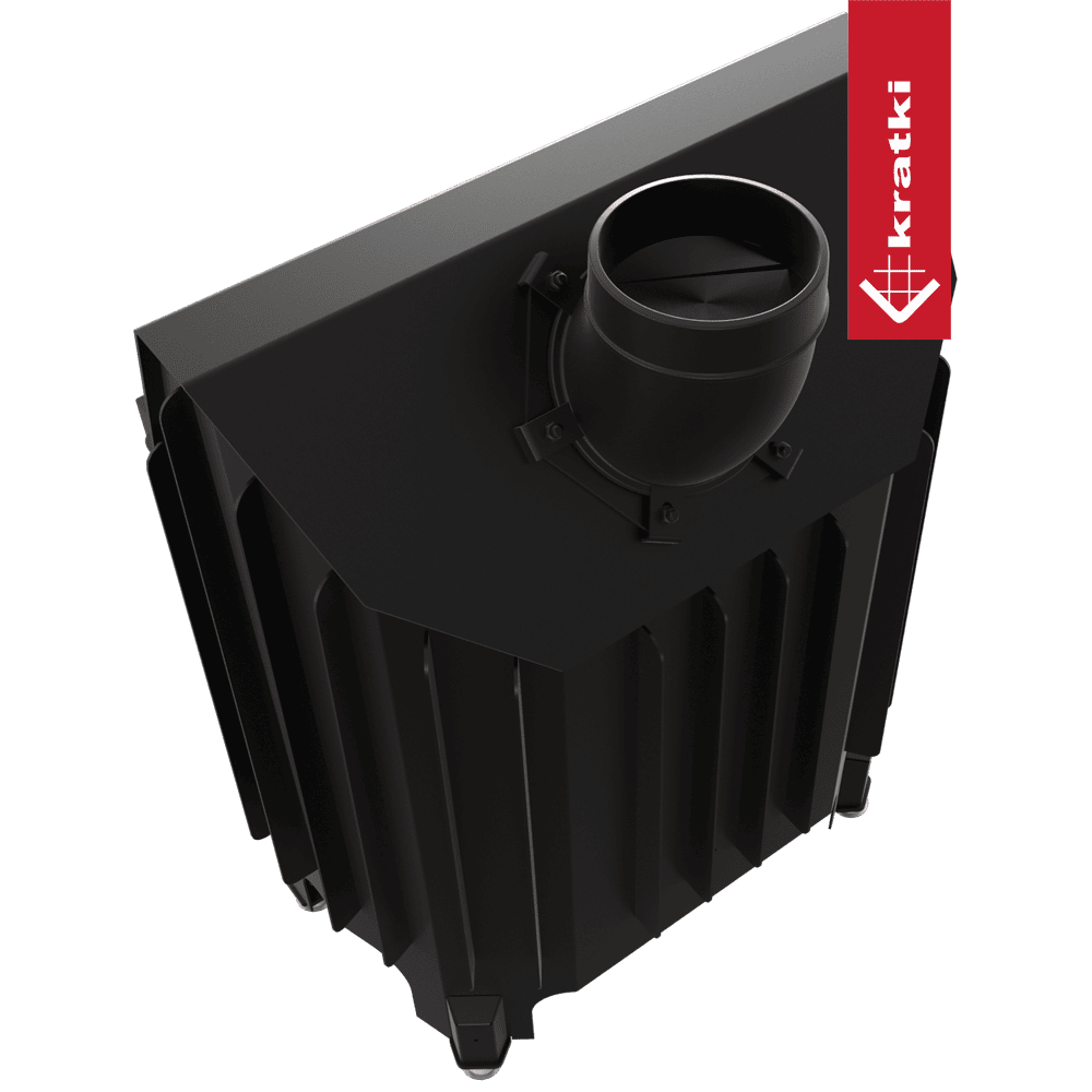 Kratki Kamineinsatz aus Stahl KRATKI BLANKA links 11 kW Ø 180