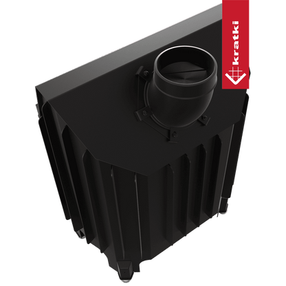 Kratki Kamineinsatz aus Stahl KRATKI BLANKA links 11 kW Ø 180