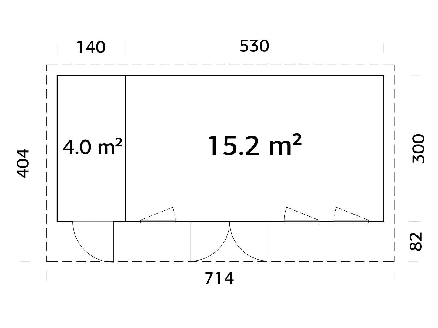 Palmako Aurelia 19,2 m2 - Grau tauchgrundiert