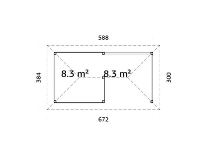 Palmako Bianca 16,6 m2 Set 110 - Hellbraun tauchgrundiert