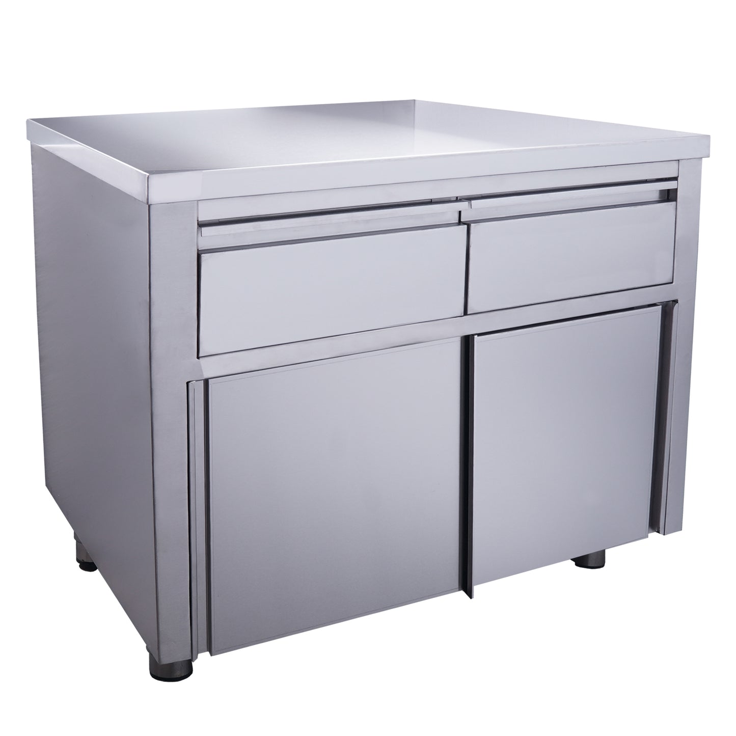 SARO Schiebetürenschrank mit 2 Schubladen, 1000x700mm