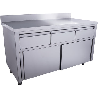 SARO Schiebetürenschrank, 3 Schubl.,Aufkant.,1600x700mm