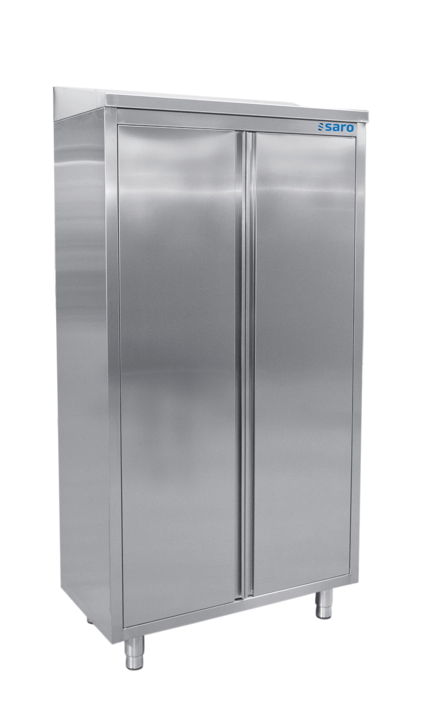 SARO Edelstahlhochschrank, 2 Flügeltüren, Breite 1000mm