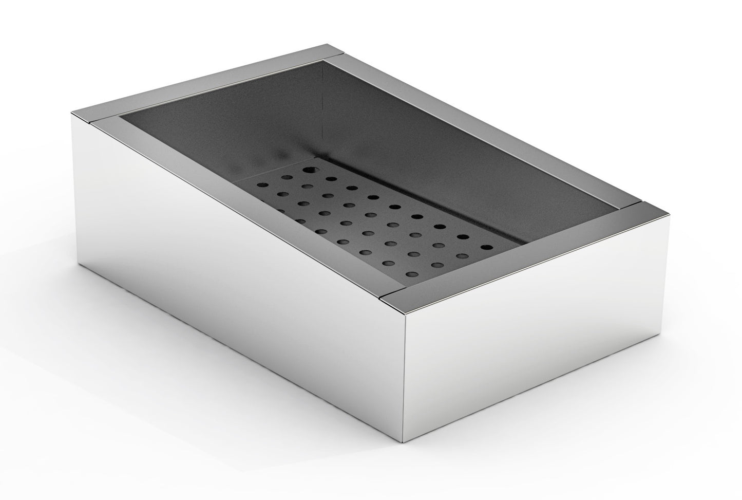 CombiSteel GEMAHLENES EIS BEHÄLTER SCHIEF 1/1 GN AISI 304  WASSERHAHN AN DER BEDIENUNG SEITE