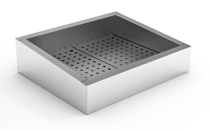 CombiSteel GEMAHLENES EIS BEHÄLTER SCHIEF 2/1 GN AISI 304  WASSERHAHN AN DER BEDIENUNG SEITE