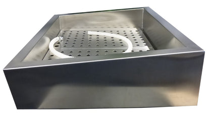 CombiSteel GEMAHLENES EIS BEHÄLTER SCHIEF 2/1 GN AISI 304  WASSERHAHN AN DER BEDIENUNG SEITE